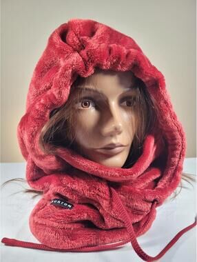 Burton Lynx Hood Balaclava Womens OneSize Red Lined Snowboarding